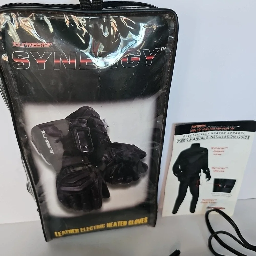 Tourmaster Synergy Leather Electric Heated Gloves Motorcle Woman XL/Men's M 1727